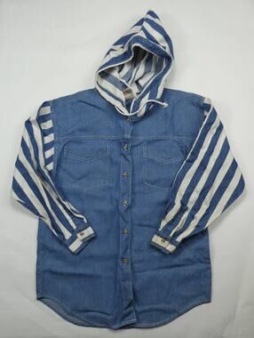 Sugar Blues hooded denim shirt, size: small, amazing!